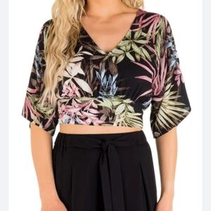 Hurley Floral V-Neck Women's Top